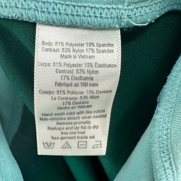 Alo Size Small Leggings Green Blue Capri Ankle Athleisure Activewear Running Gym - Picture 6 of 6